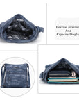 Women's tie-dye denim vintage crossbody bag-Angelkiss Bag