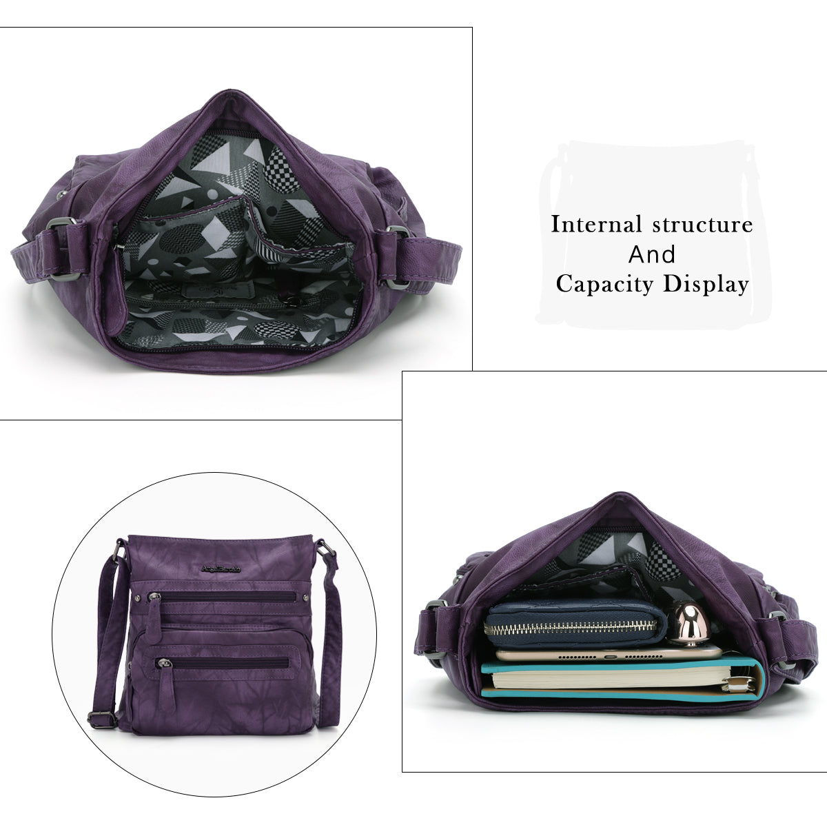 Women's tie-dye denim vintage crossbody bag-Angelkiss Bag