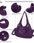 Women Waterproof Hobo Shoulder Purses and Handbags-Angelkiss Bag