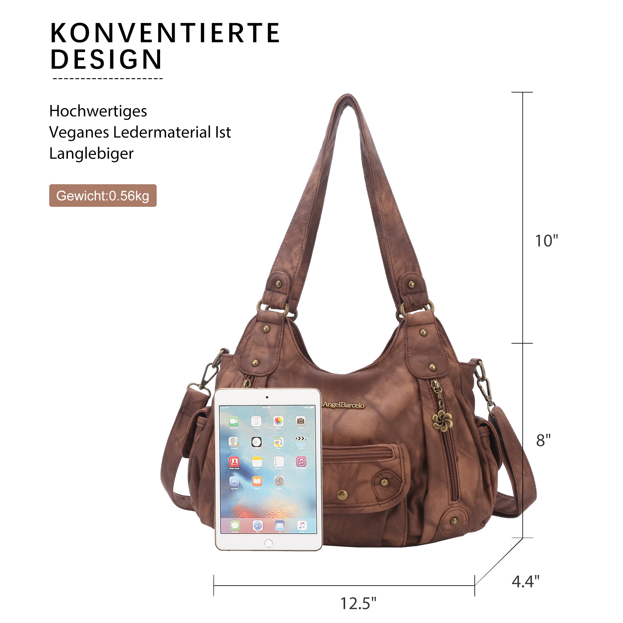 PU leather women's shoulder bag with tie-dye wash water-Angelkiss Bag