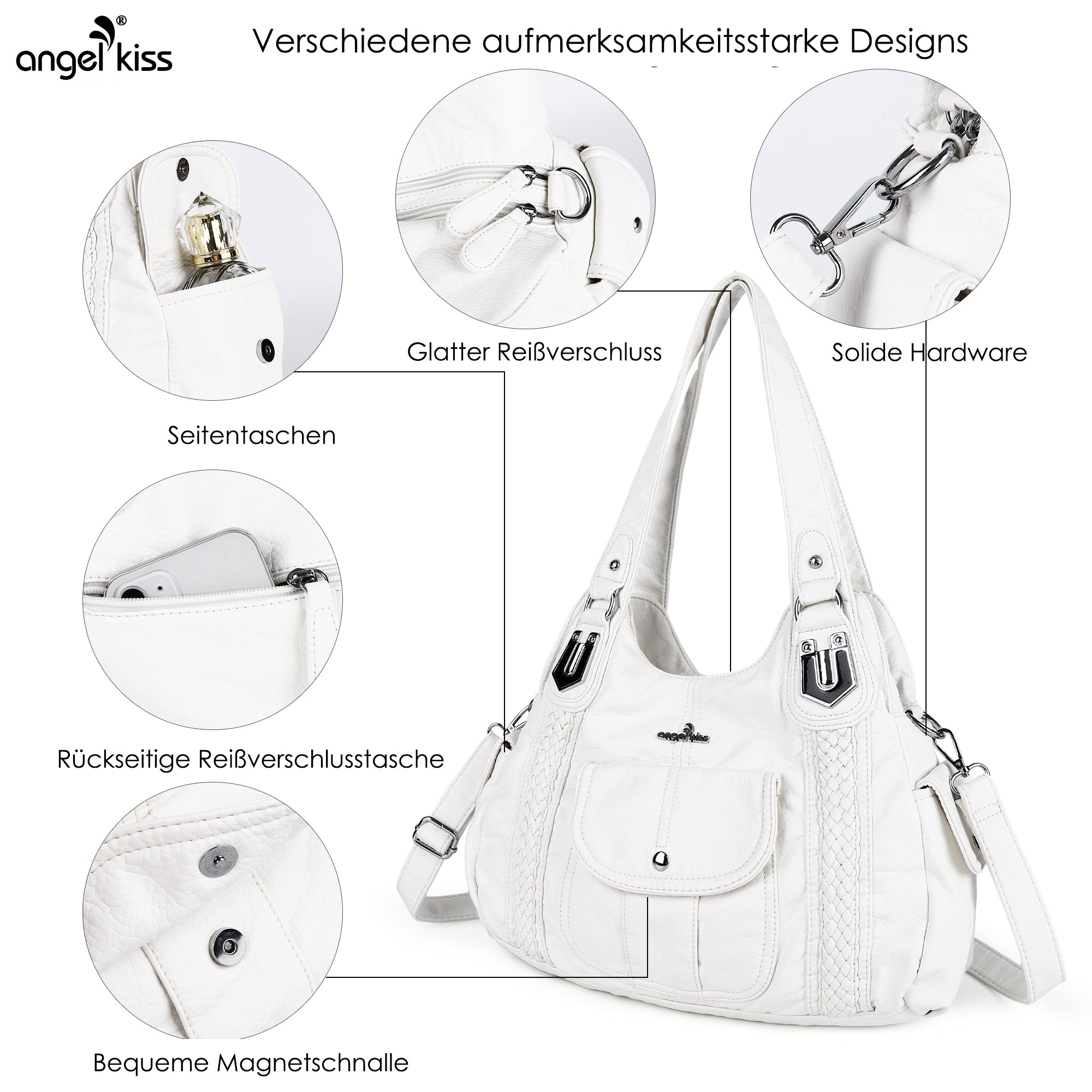 Women Waterproof Hobo Shoulder Purses and Handbags-Angelkiss Bag