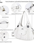 Women Waterproof Hobo Shoulder Purses and Handbags-Angelkiss Bag