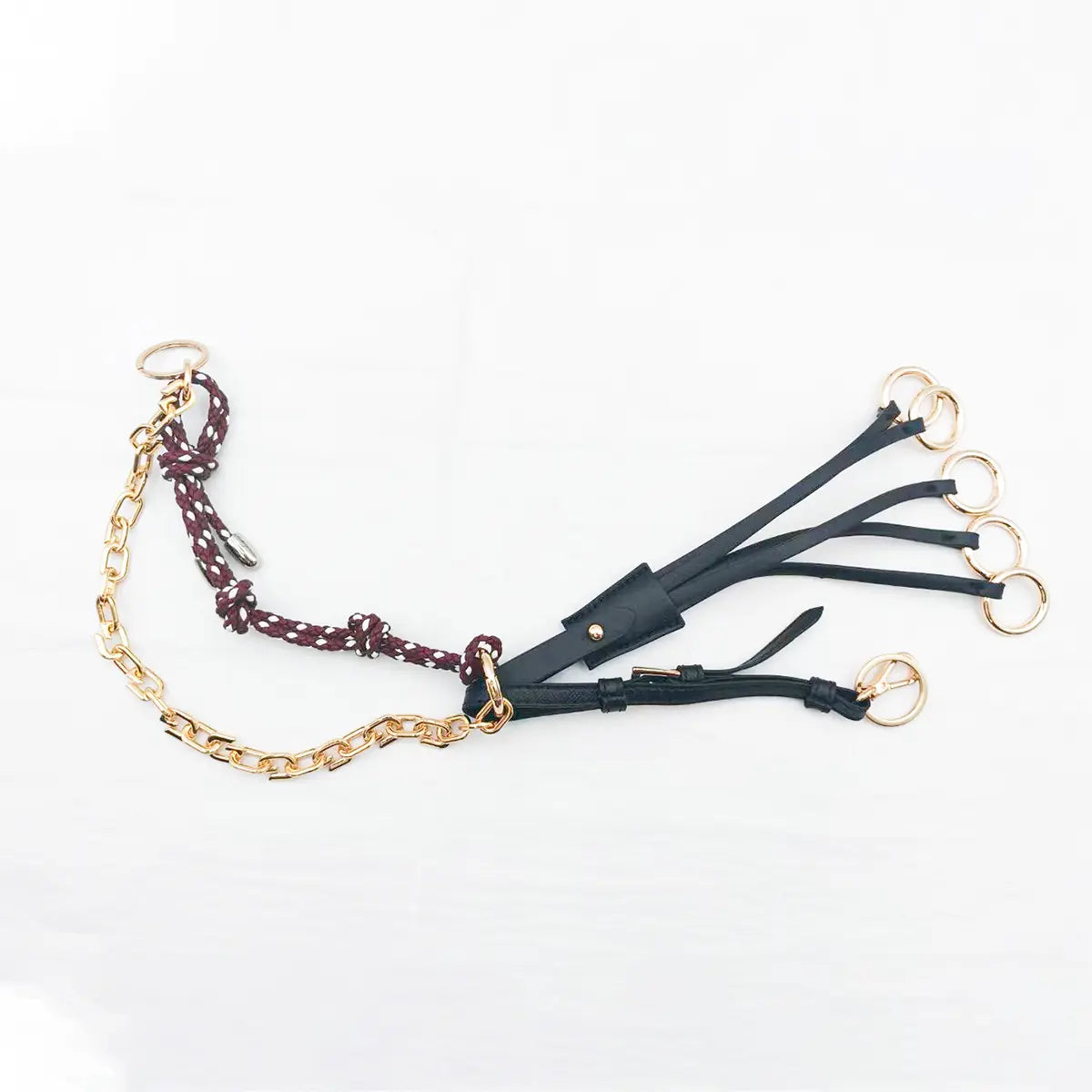 Mixed-Style Bag Chain | Fashion Chain Accessory with Metal and Rope Details