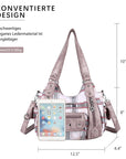 Tie-dye absorbent PU leather shoulder bag for women