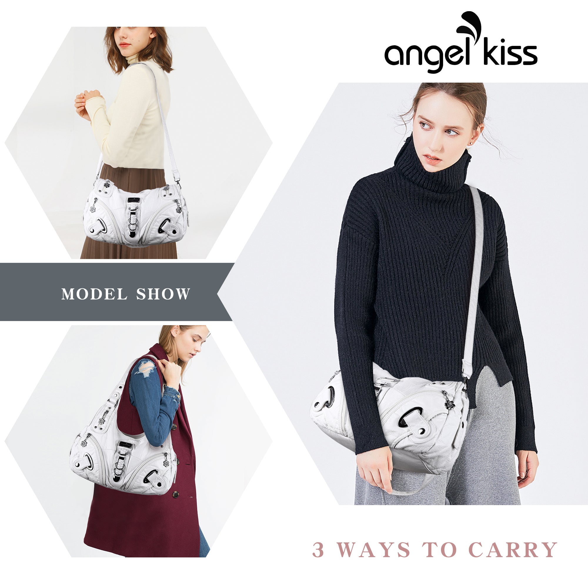 Hobo Shoulder Handbag Purse-Angelkiss Bag