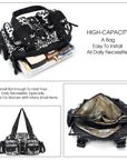 Washed Leather Leopard print waterproof Handbag Unique Style For Women shoulder bag-Angelkiss Bag