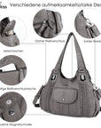 Women Waterproof Hobo Shoulder Purses and Handbags-Angelkiss Bag