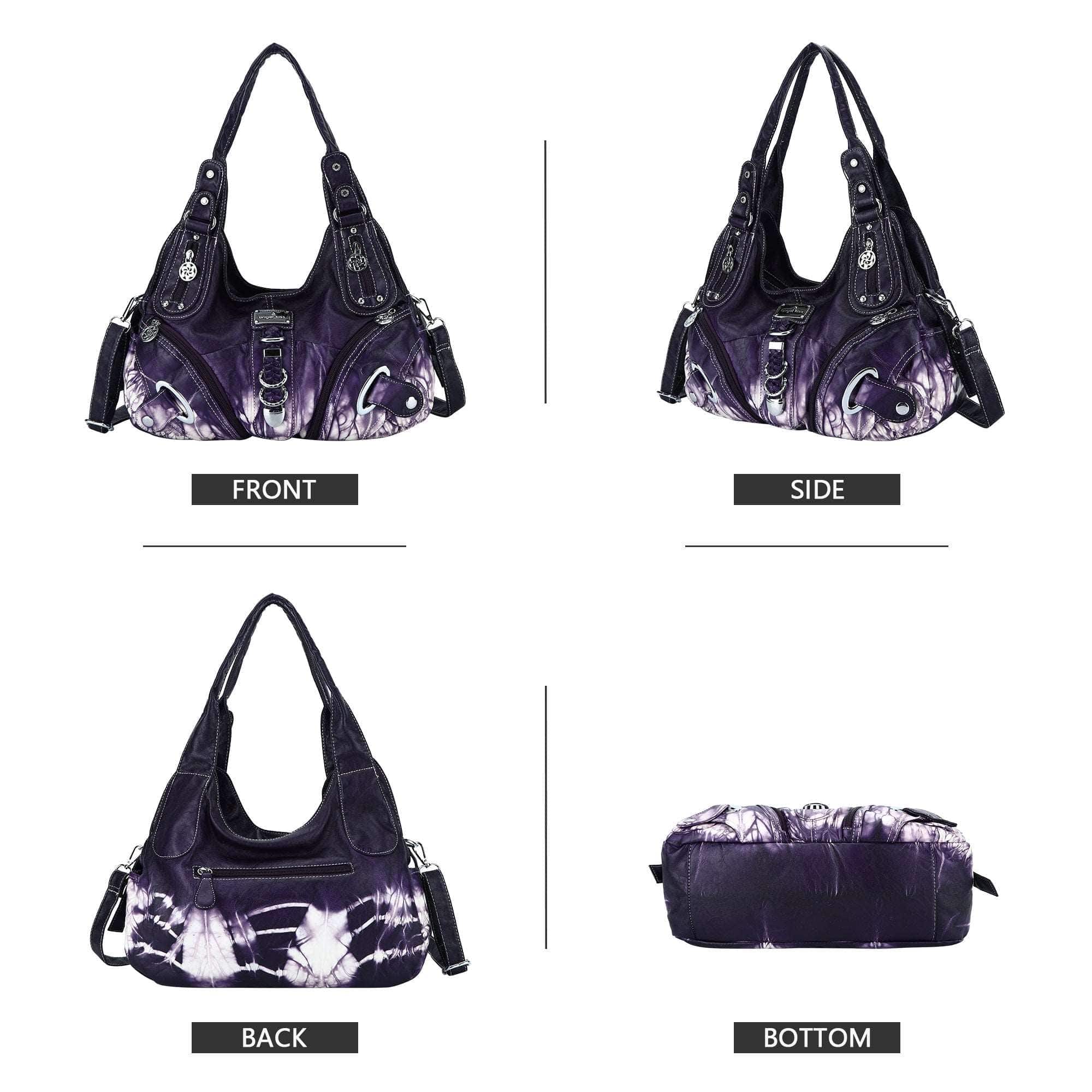 Hobo Tie-Dye Multilayer separation  Comfort Shoulder bag-Angelkiss Bag