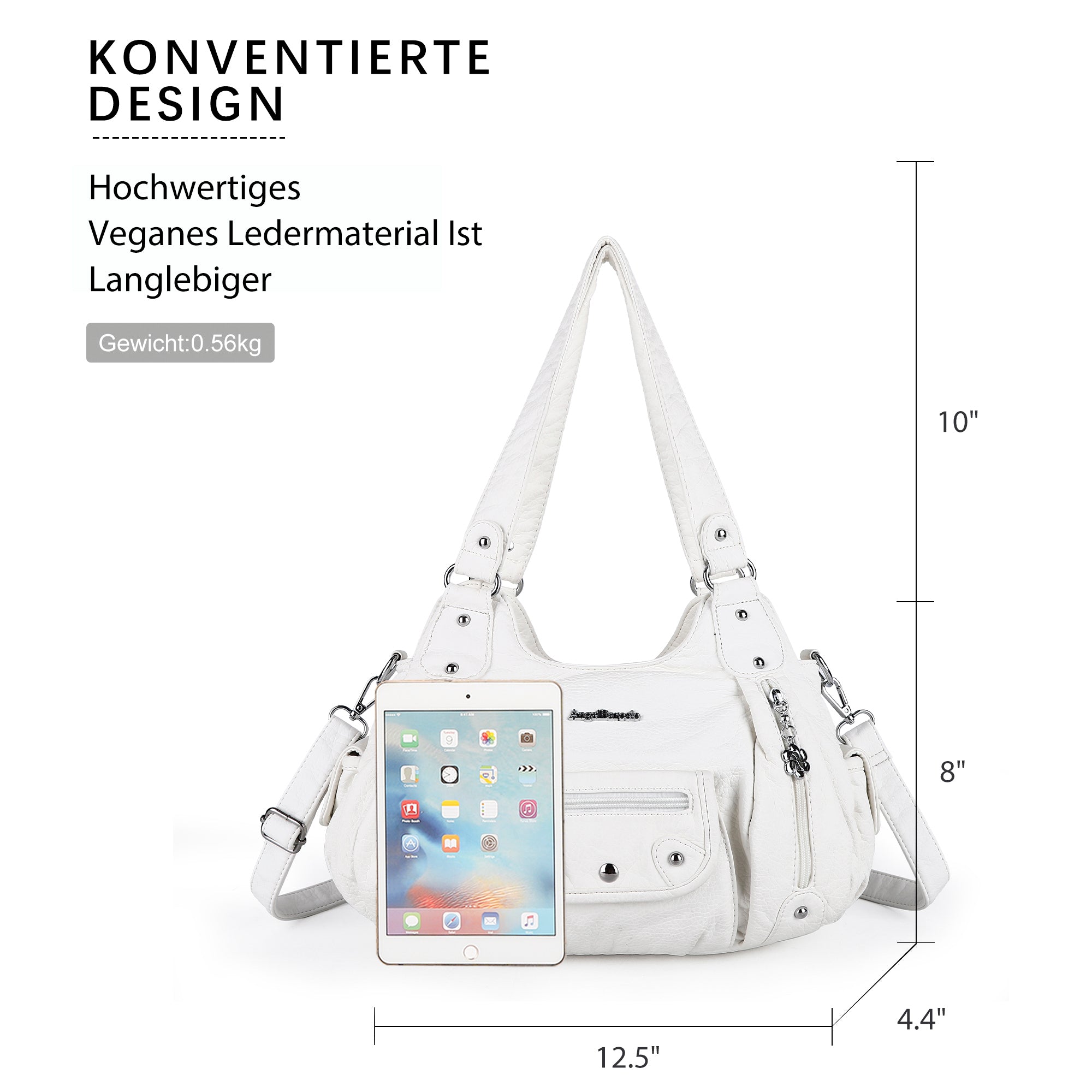 Women Shoulder Bag Handbag of Washed PU Leather-Angelkiss Bag