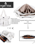 Large Muti-Pocket Women Hobo Shoulder Bag-Angelkiss Bag