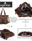 Large Muti-Pocket Women Hobo Shoulder Bag-Angelkiss Bag