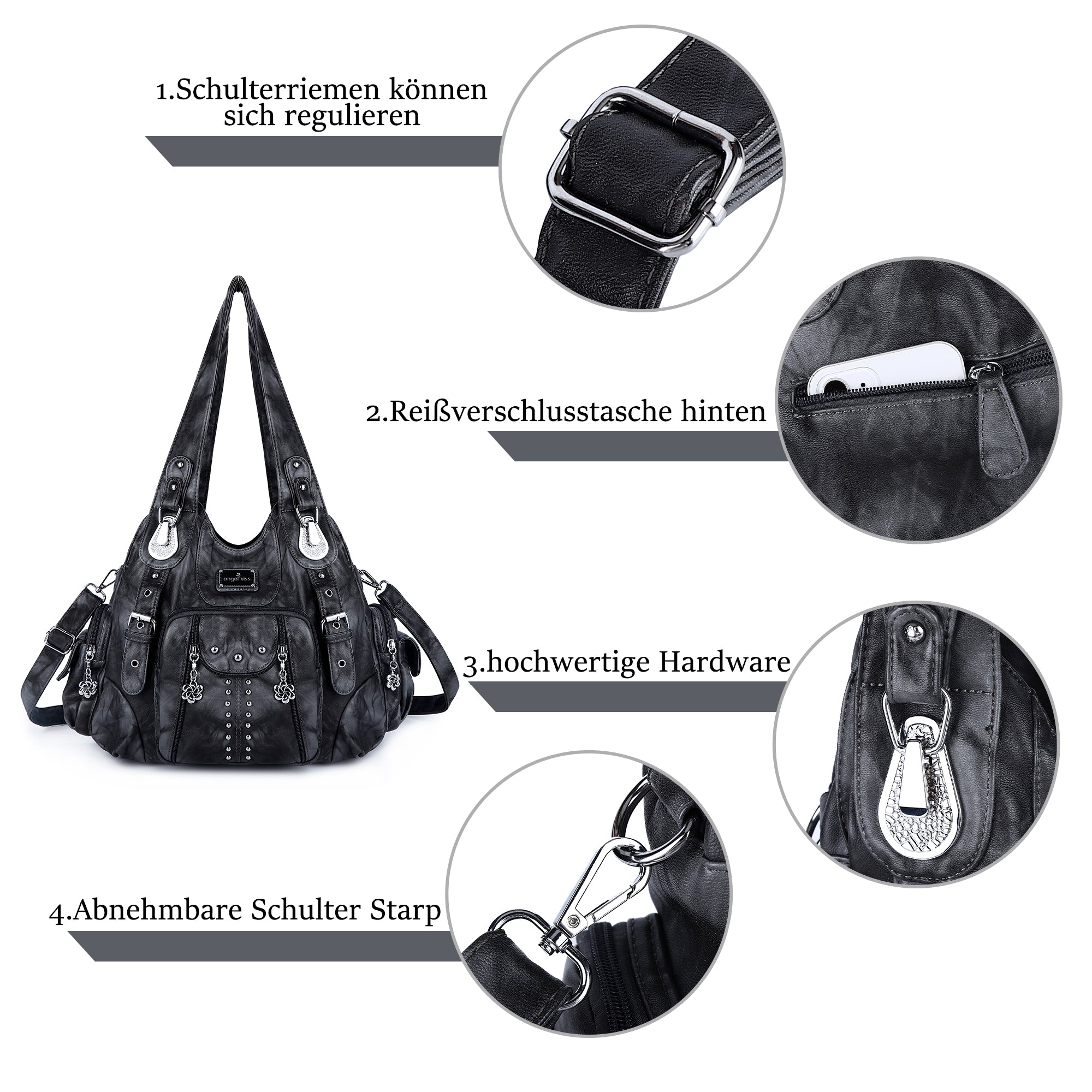 Roomy HOBO Women's Shoulder Bag-Angelkiss Bag