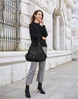 Women Large capacity hobo Handbag Washed PU Leather-Angelkiss Bag