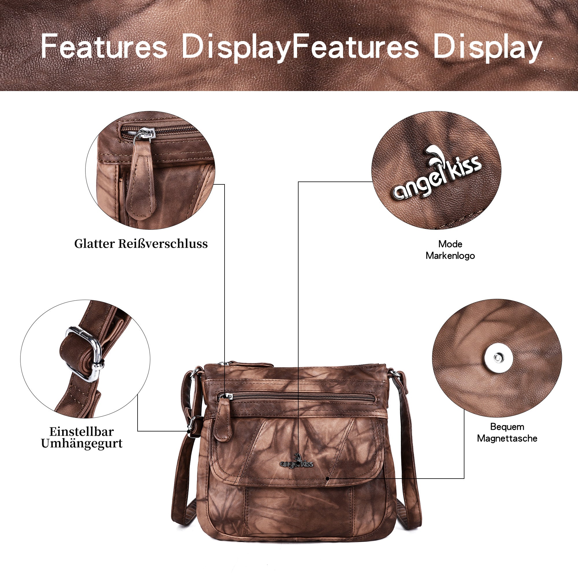 Women's tie-dye Daily shoulder bag-Angelkiss Bag
