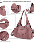 Women Waterproof Hobo Shoulder Purses and Handbags-Angelkiss Bag