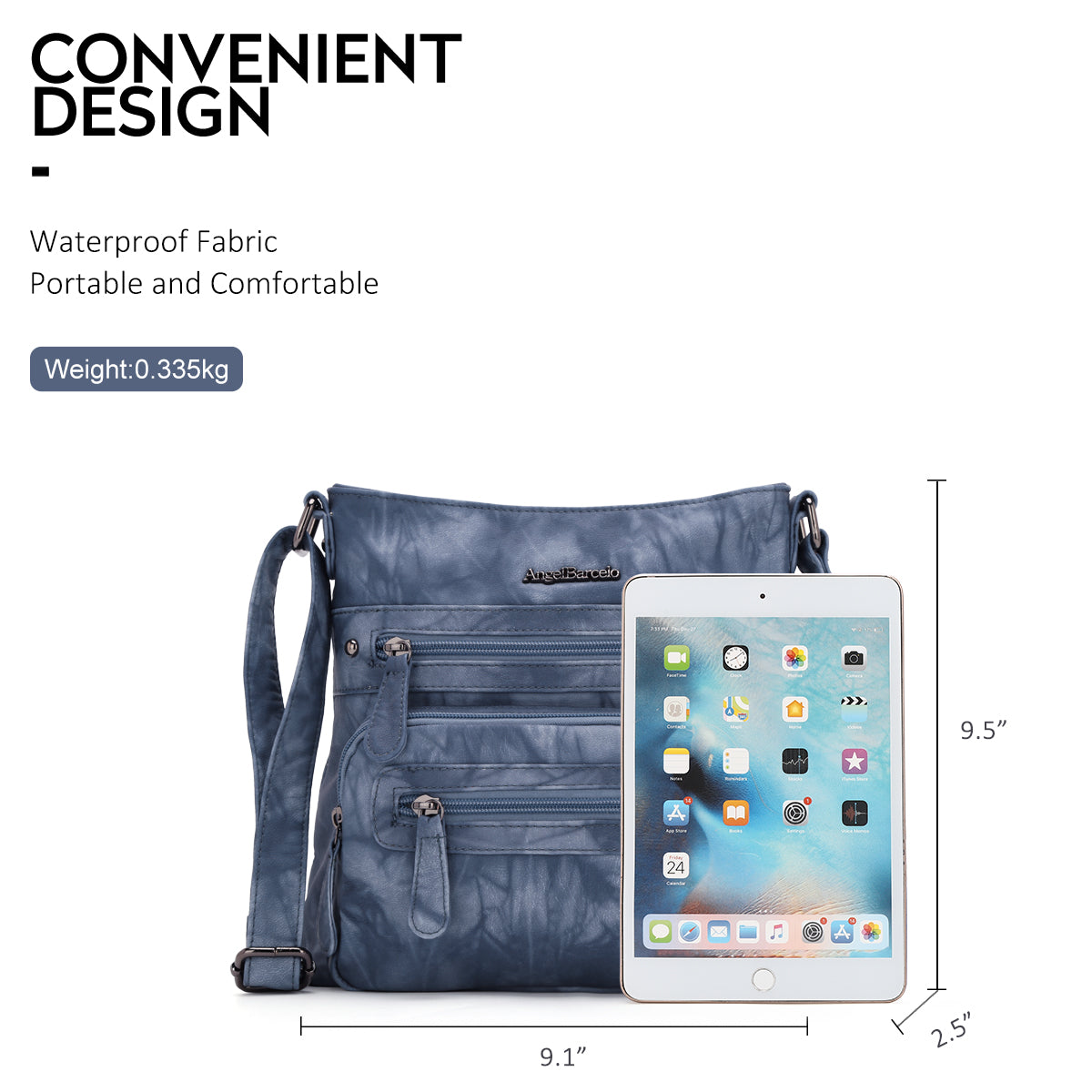 Women's tie-dye denim vintage crossbody bag-Angelkiss Bag