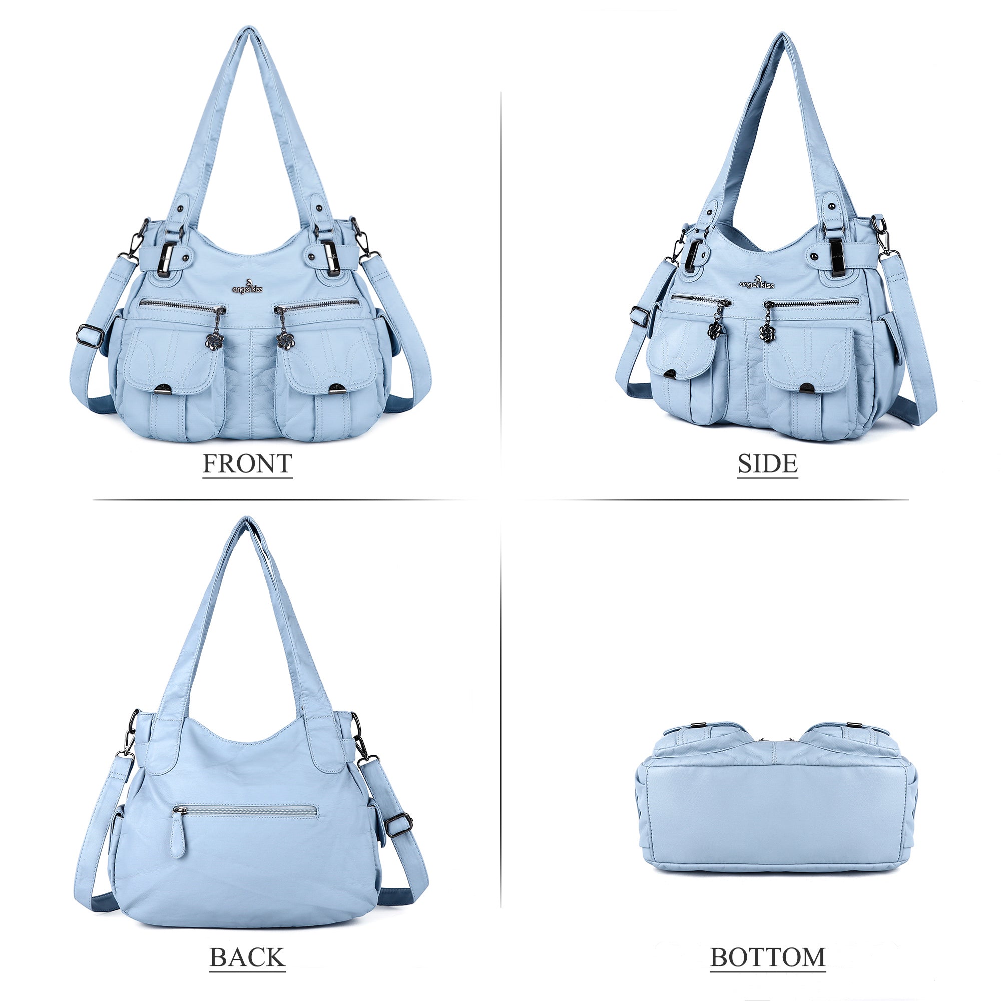 Fashionable Large Capacity Hobo Bag | Angelkiss Bag-Angelkiss Bag