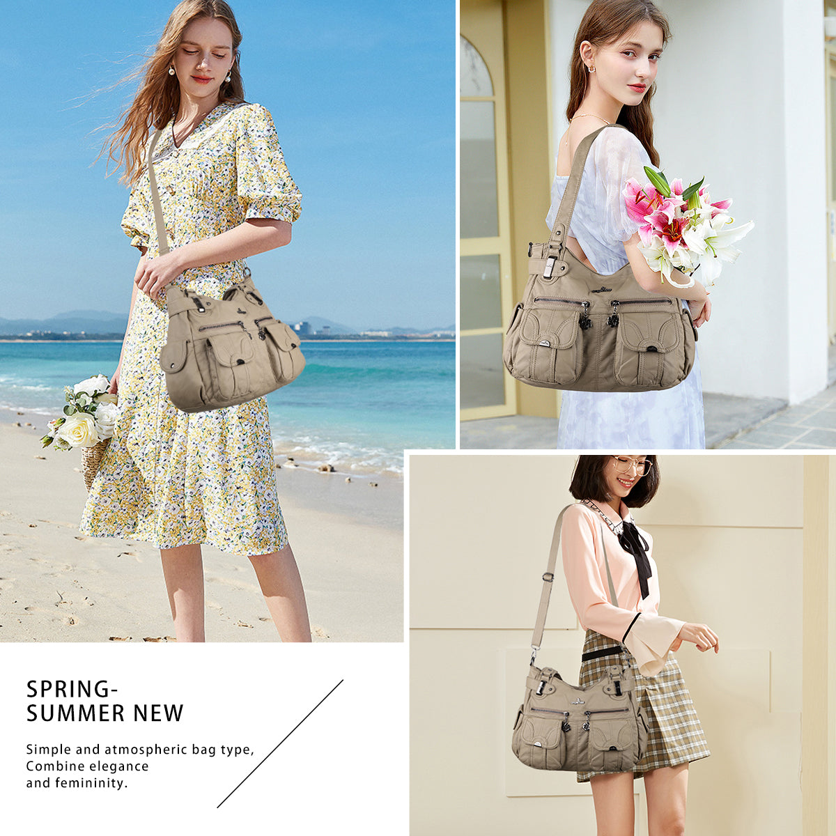 Fashionable  Handbags Women Tote Shoulder Top Handle Satchel Hobo Bags-Angelkiss Bag