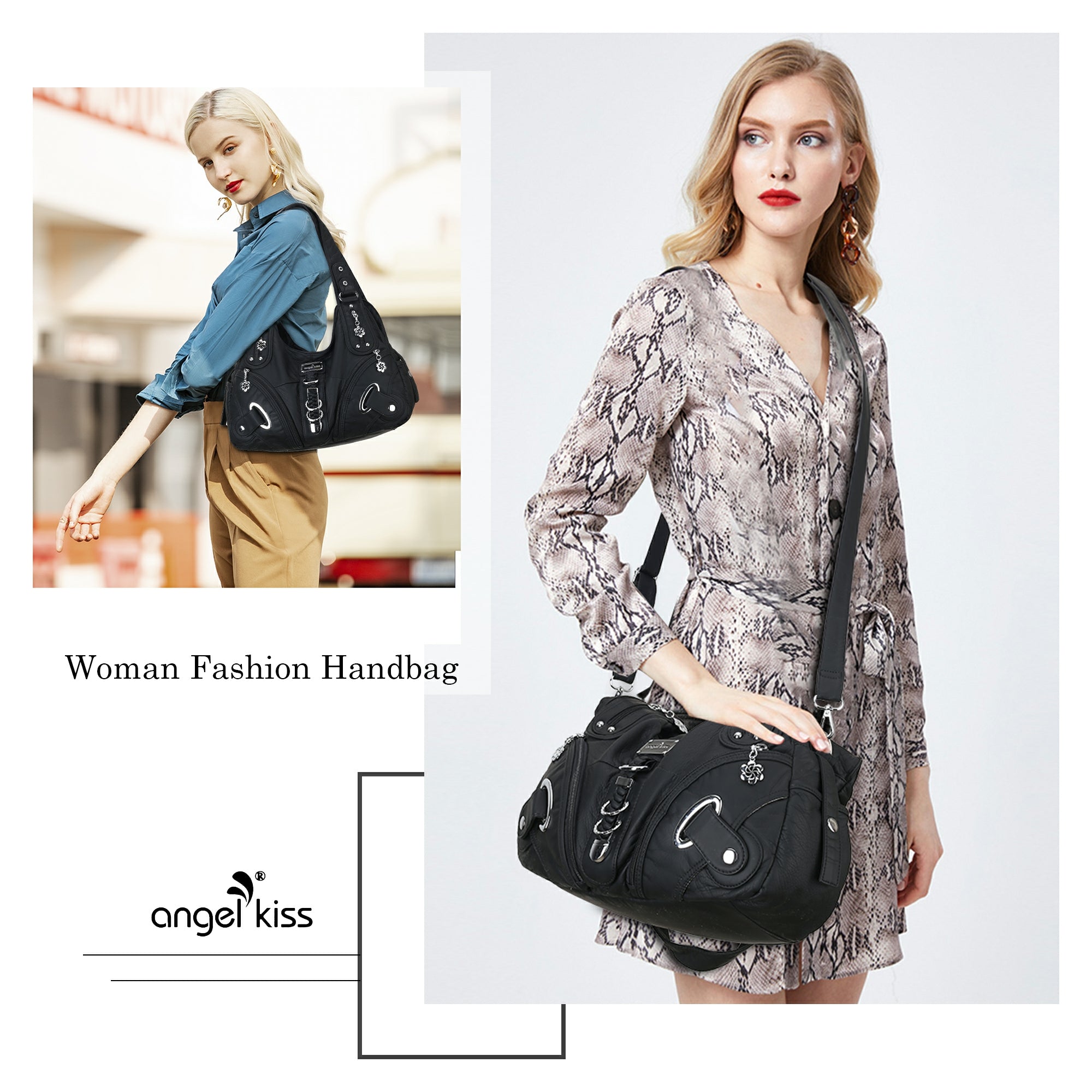 Hobo Shoulder Handbag Purse-Angelkiss Bag
