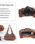 PU leather women's shoulder bag with tie-dye wash water-Angelkiss Bag
