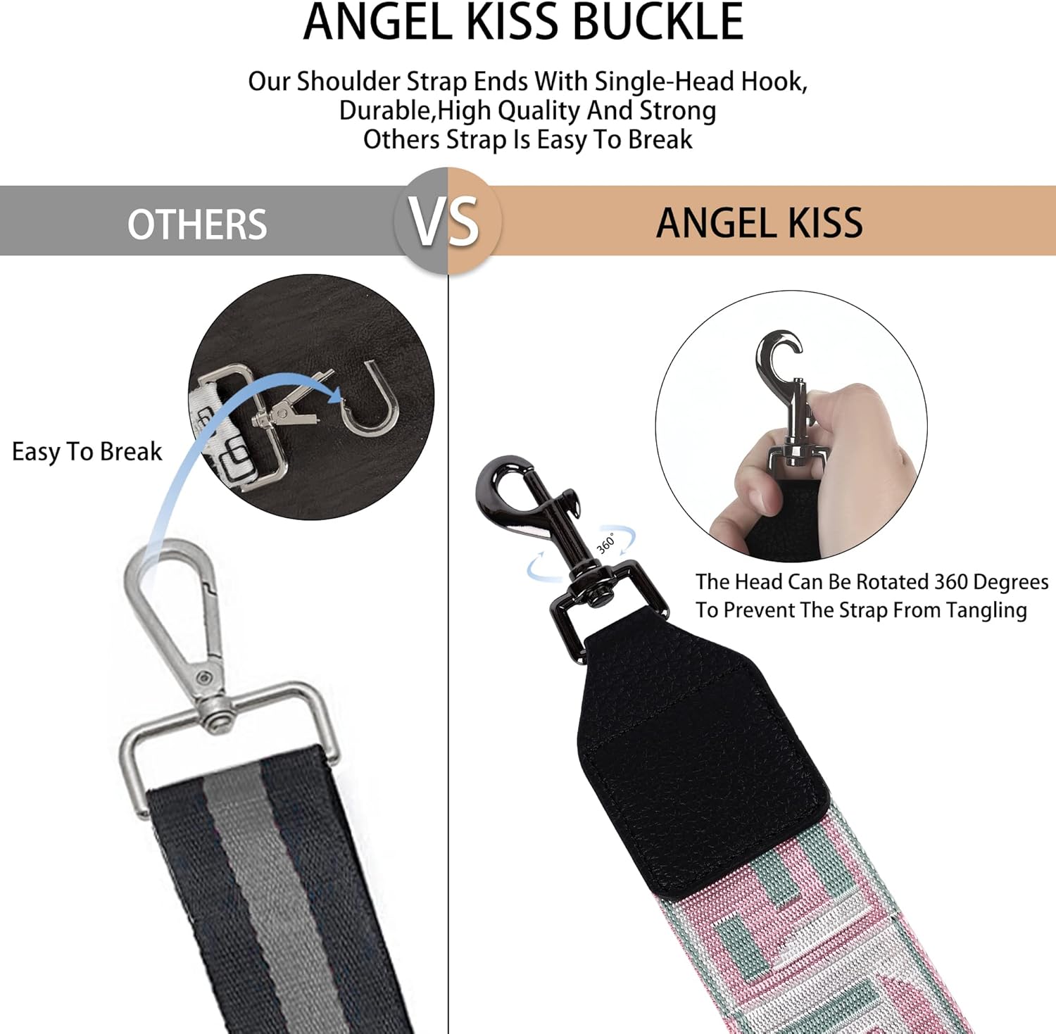 Angel Kiss Purse strap, 2 "cowhide head instead of reclining adjustable tote strap broadband-Angelkiss Bag