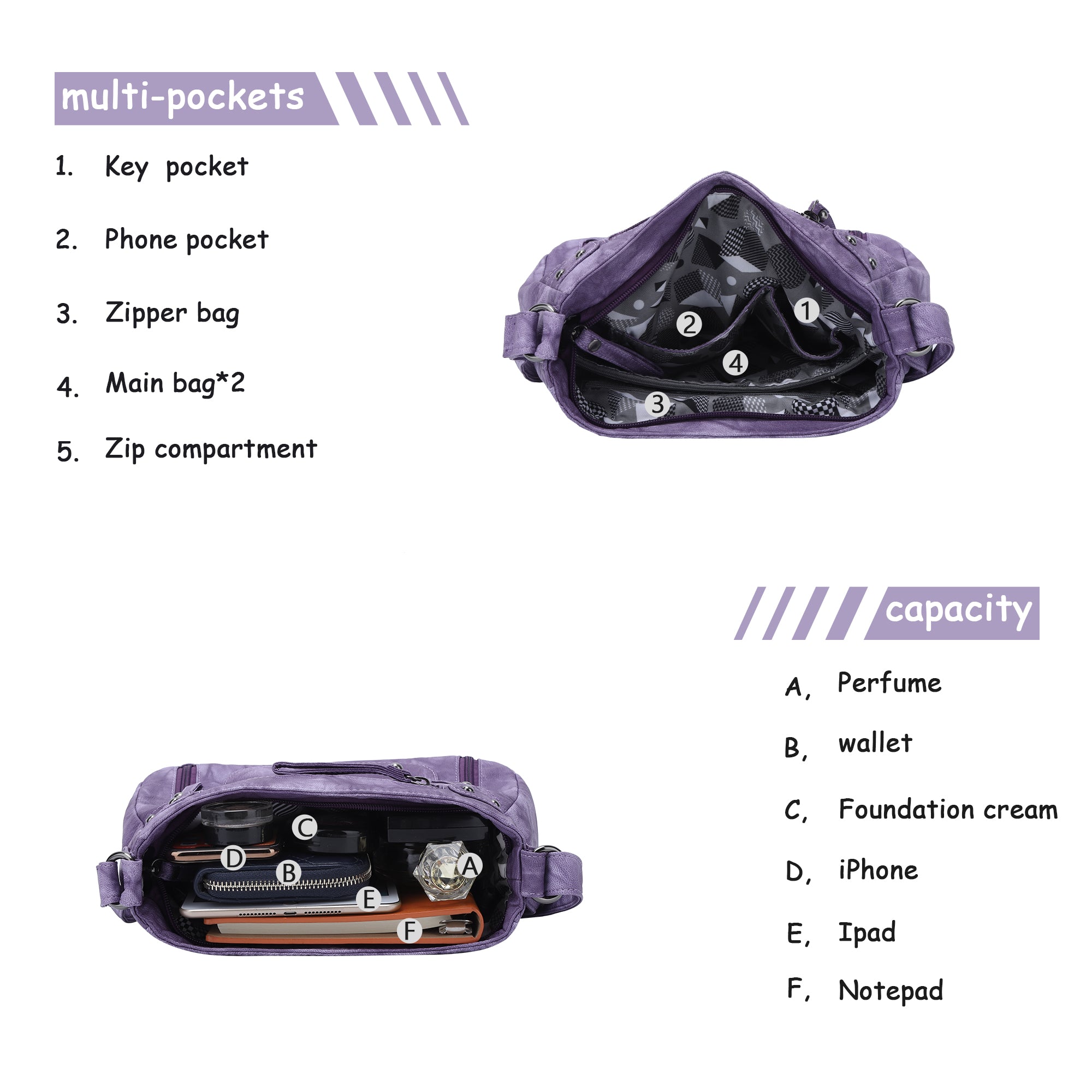 Soft Buckle Crossbody Purses for Women-Angelkiss Bag
