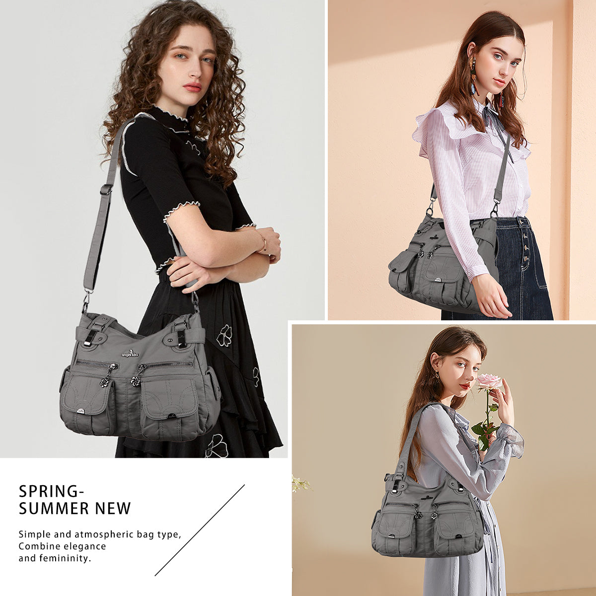 Fashionable Large Capacity Hobo Bag | Angelkiss Bag-Angelkiss Bag