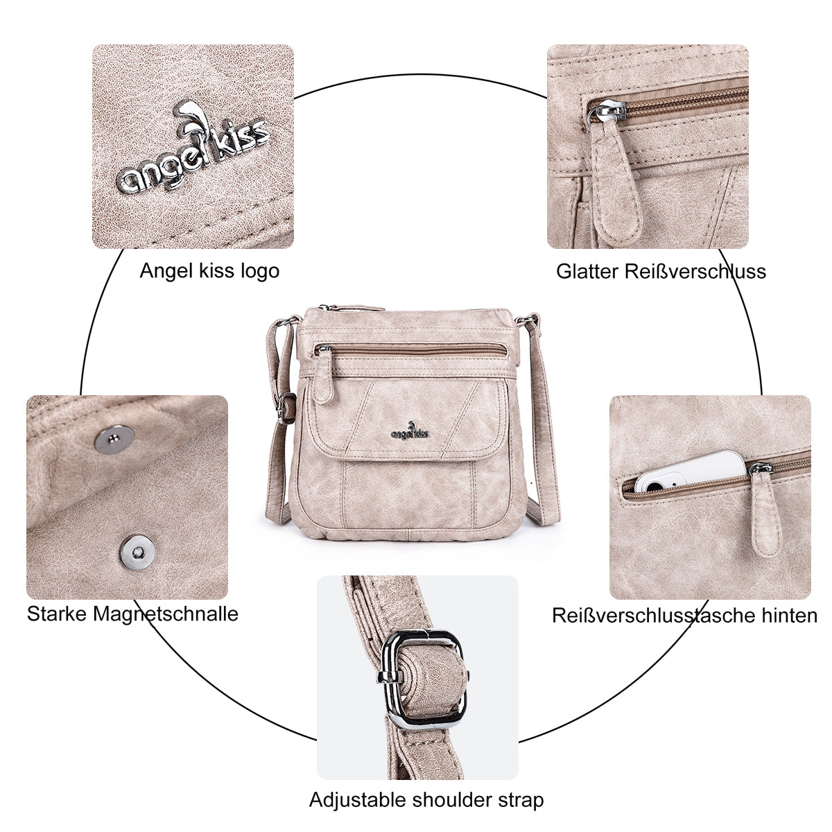 Women's Handbag Ladies purse Crossbody Bags-Angelkiss Bag