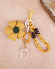 Floral Charm Pendant – Elegant Bloom Accessory for Bags key