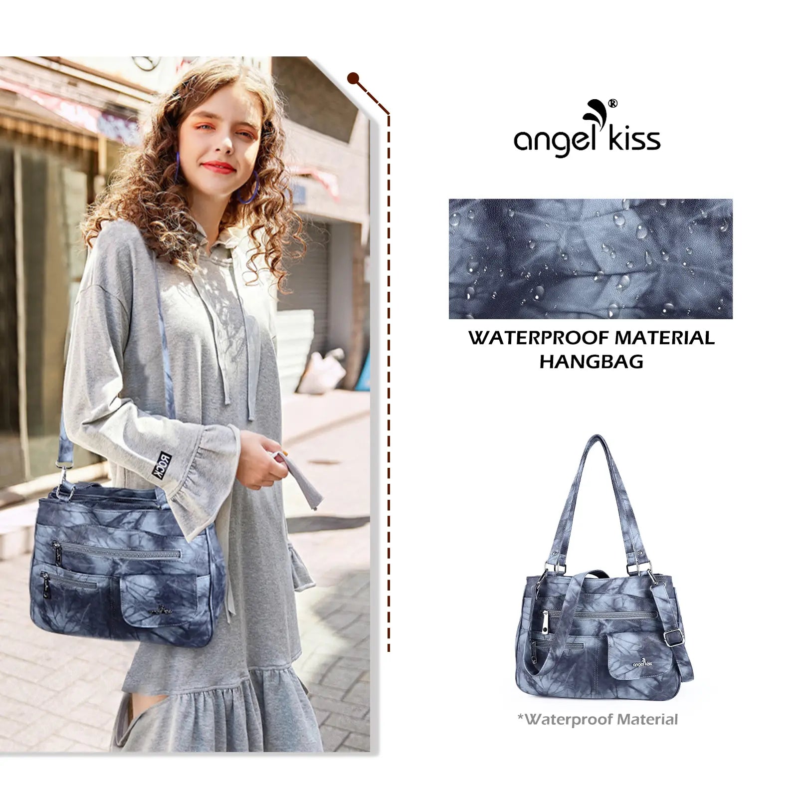 shoulder| crossbody handbag | hobo tote tie-dye