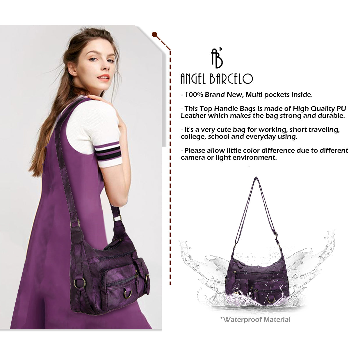 tie-dye Minimalist  Adjustability Daily tote bag-Angelkiss Bag