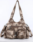 AngelKiss Tie-Dye Artistic Handbag with Crossbody Strap