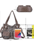 Bolso hobo de gran capacidad, creativo, hecho a mano y teñido anudado | Angelkiss Bag