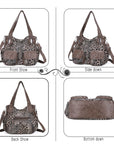 Bolso hobo de gran capacidad, creativo, hecho a mano y teñido anudado | Angelkiss Bag