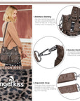 Bolso hobo de gran capacidad, creativo, hecho a mano y teñido anudado | Angelkiss Bag