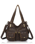 Versatile Women's Bag|Soft Vegan Leather Multi-Pocket Crossbody Shoulder