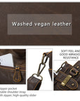 Versatile Women's Bag|Soft Vegan Leather Multi-Pocket Crossbody Shoulder
