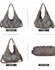 Hobo Leopard print Shoulder Handbag-Angelkiss Bag