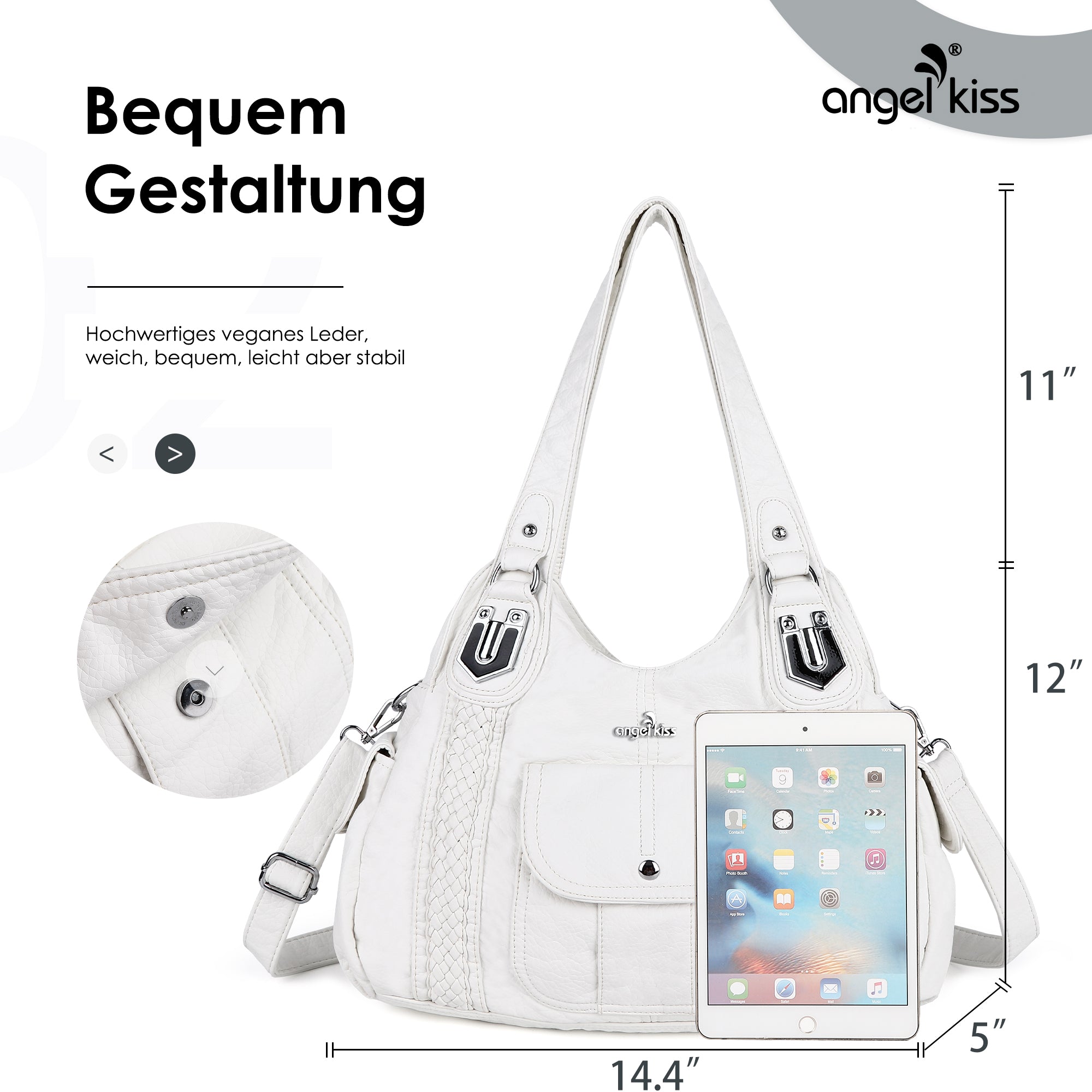 Women Waterproof Hobo Shoulder Purses and Handbags-Angelkiss Bag
