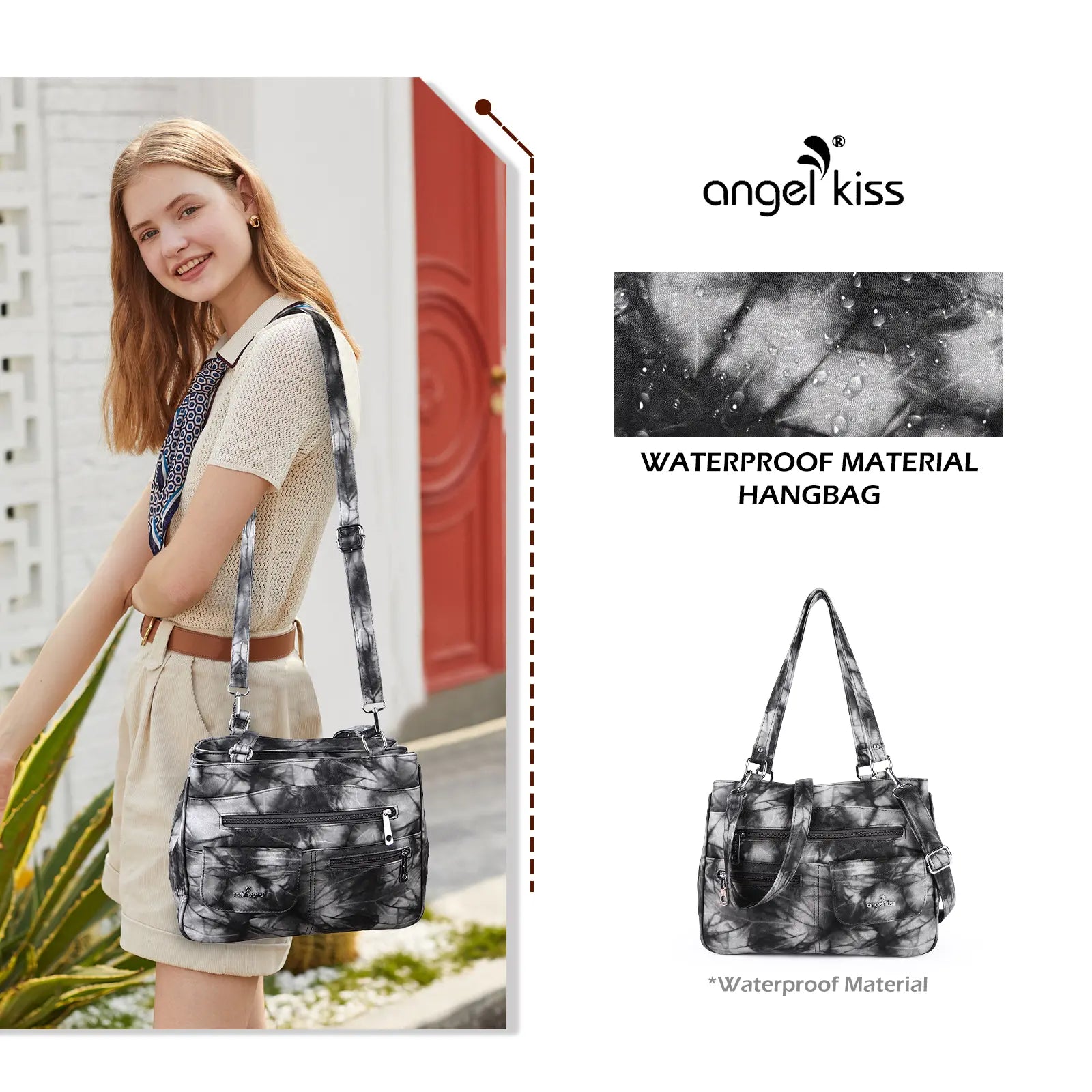 shoulder| crossbody handbag | hobo tote tie-dye