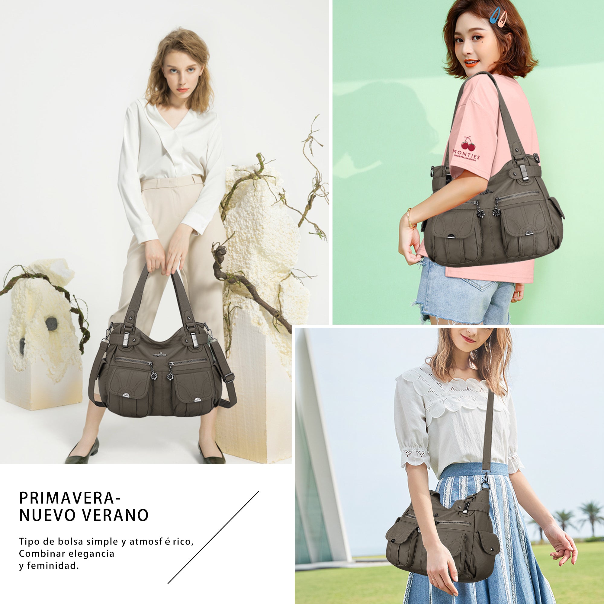 Fashionable Large Capacity Hobo Bag | Angelkiss Bag-Angelkiss Bag