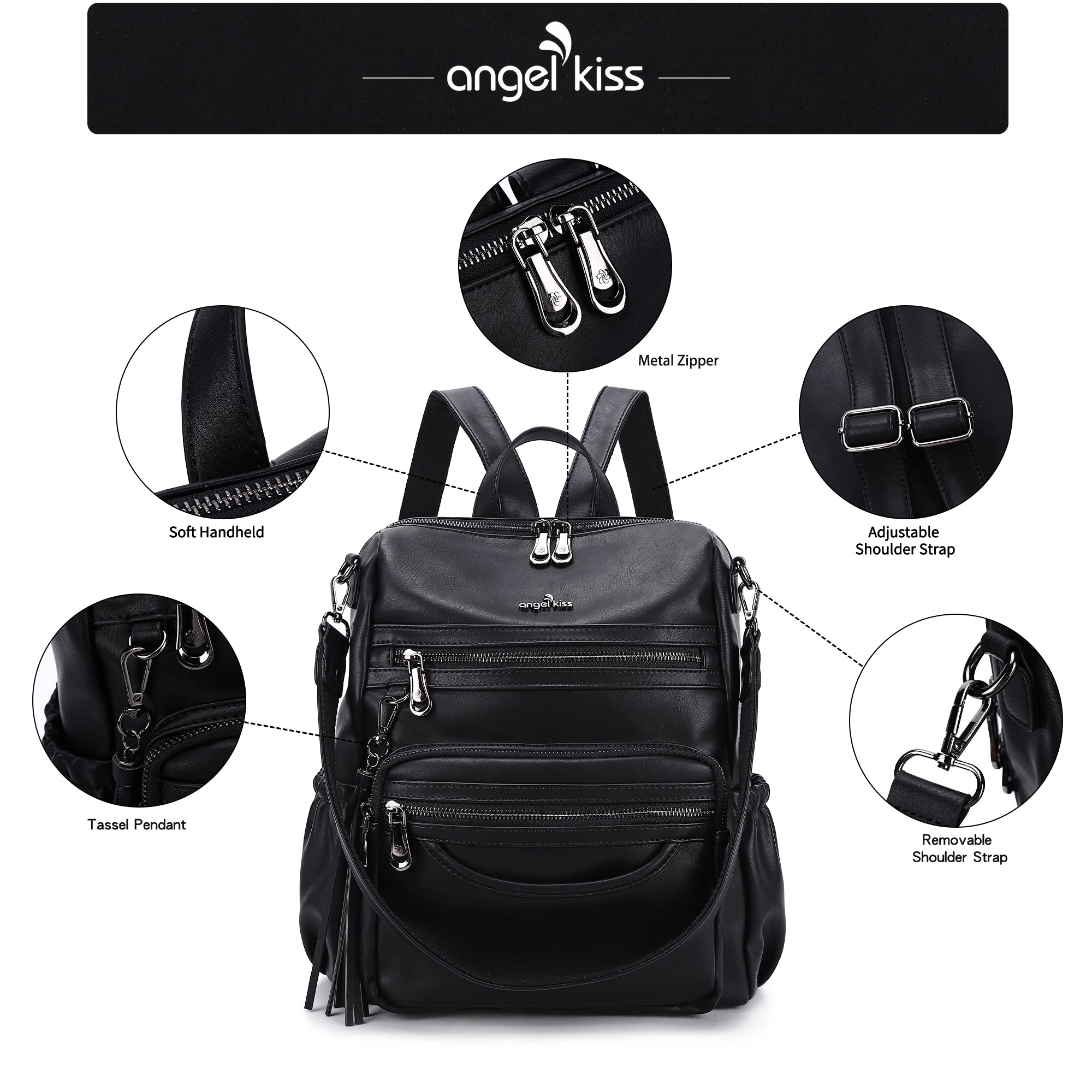 The best large capacity backpacks for weekends travel-Angelkiss Bag