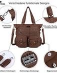 Large Muti-Pocket Women Hobo Shoulder Bag-Angelkiss Bag
