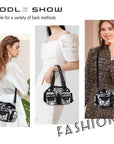 Washed Leather Leopard print waterproof Handbag Unique Style For Women shoulder bag-Angelkiss Bag