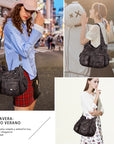 Washed Leather Hobobags Women Shoulder Bags-Angelkiss Bag