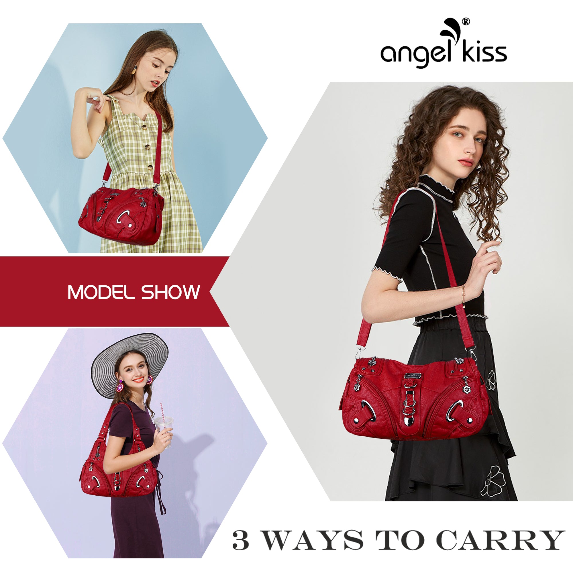 Hobo Shoulder Handbag Purse-Angelkiss Bag