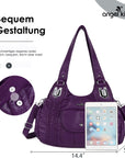 Women Waterproof Hobo Shoulder Purses and Handbags-Angelkiss Bag