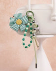 Floral Charm Pendant – Elegant Bloom Accessory for Bags key