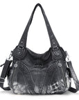 washed tie-dyeDaily women simple unique hobo handbag-Angelkiss Bag