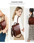 pu leather detachable shoulder strap backpack/crossbody bag-Angelkiss Bag